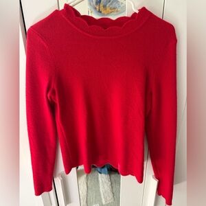 Aqua Cashmere Vibrant Red Sweater